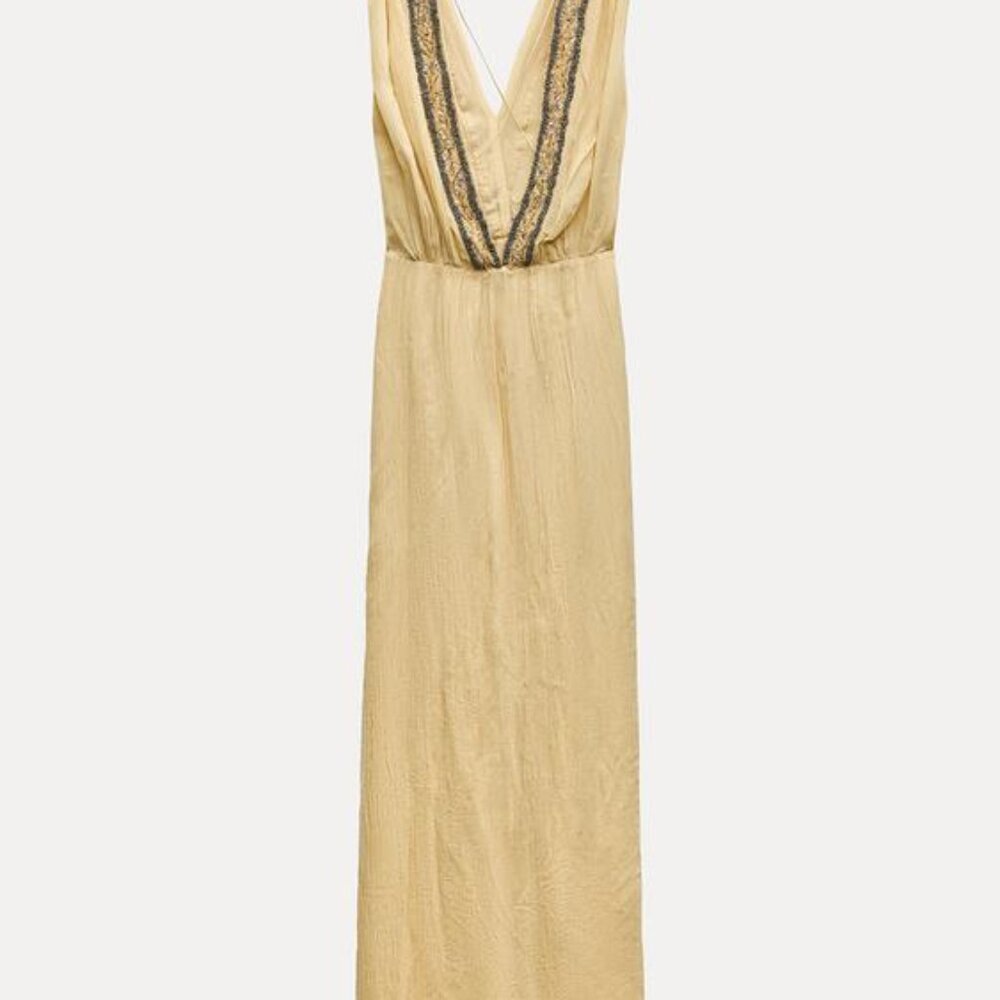 ZARA EMBROIDERED BEADED DRESS ZW COLLECTION - Picture 5 of 11